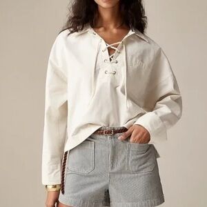 J. Crew Lace-Up Nautical Top